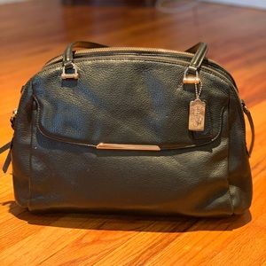 COACH Black Pebbled Leather Tote Bag